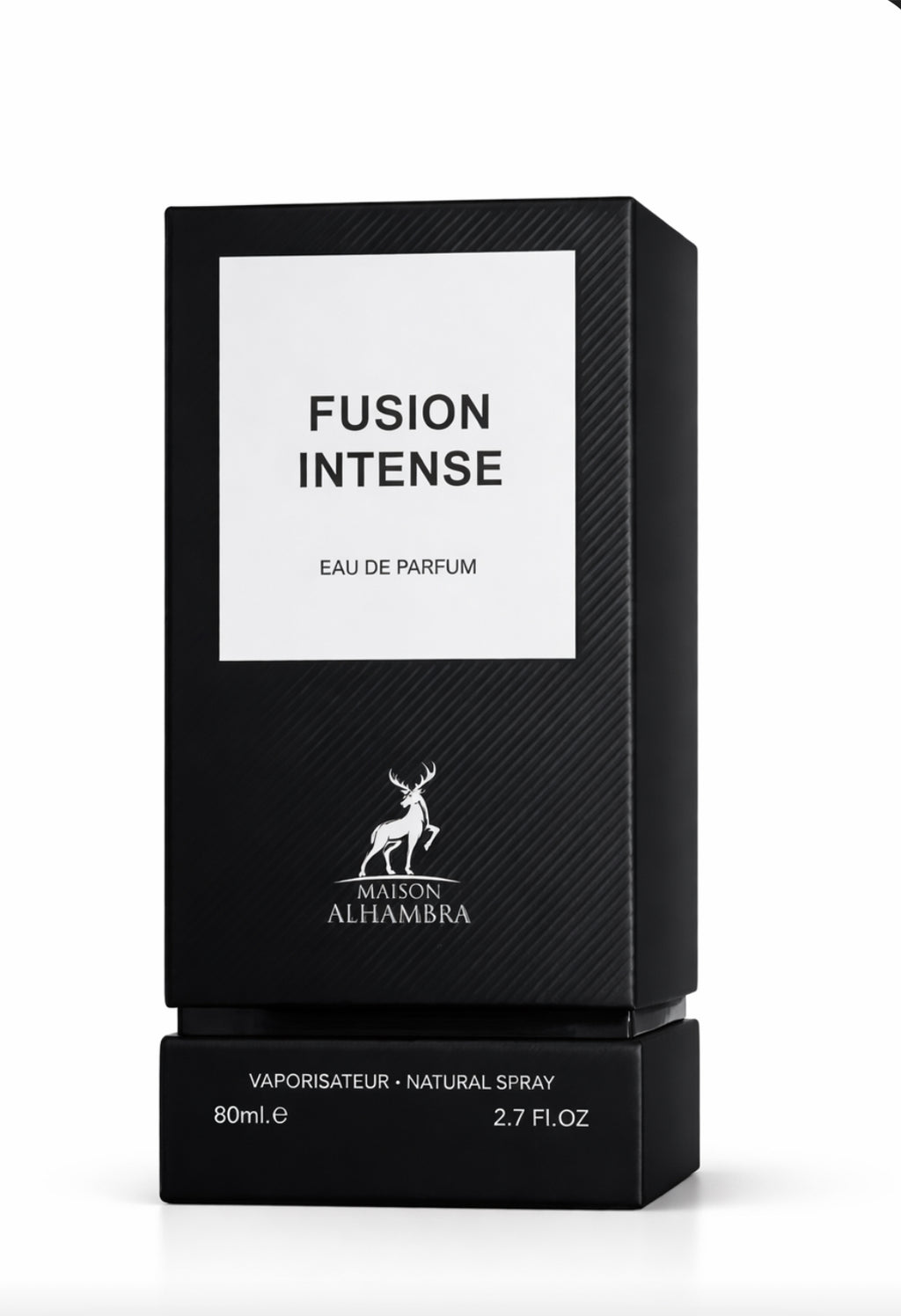 Fusion Intense Eau de Parfum by Maison Alhambra – 80ml Bold Woody Fragrance